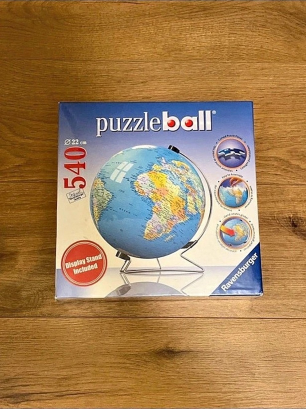 Ravensburger The Earth 3D Puzzleball Globe 540-Piece Stand Included